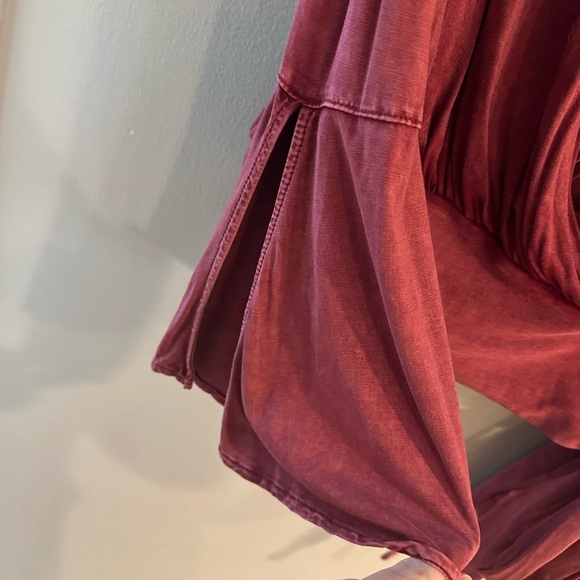 Deletta Red Long Sleeve Wrap Blouse - Picture 4 of 6